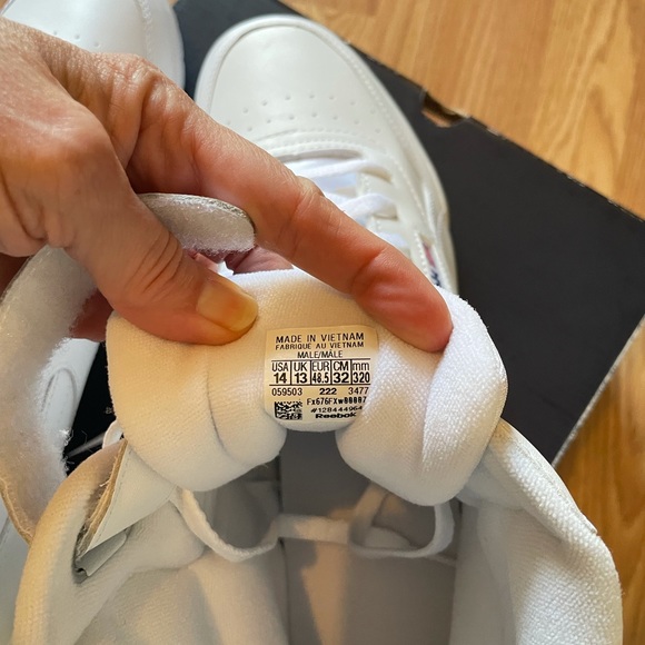 Reebok LAST PAIR hightops new sz 14 white in box. Fun old school w ankle… - Picture 5 of 8